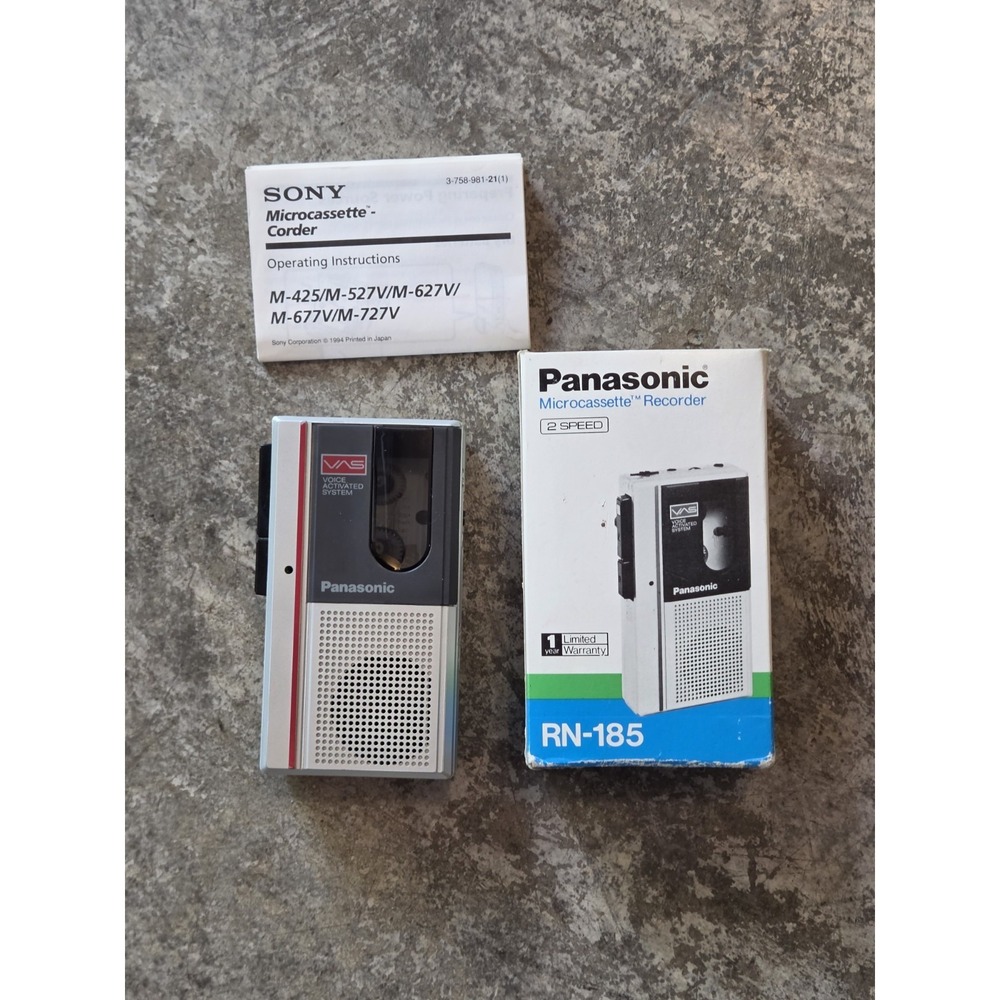 Vintage Panasonic Model RN-185 Microcassette Pocket Recorder Read